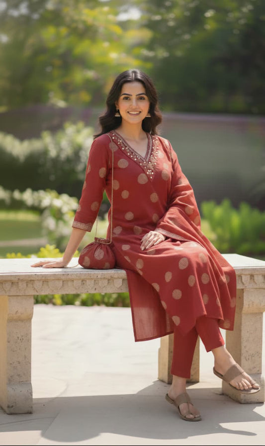 Classic Maroon 3-Piece Suit