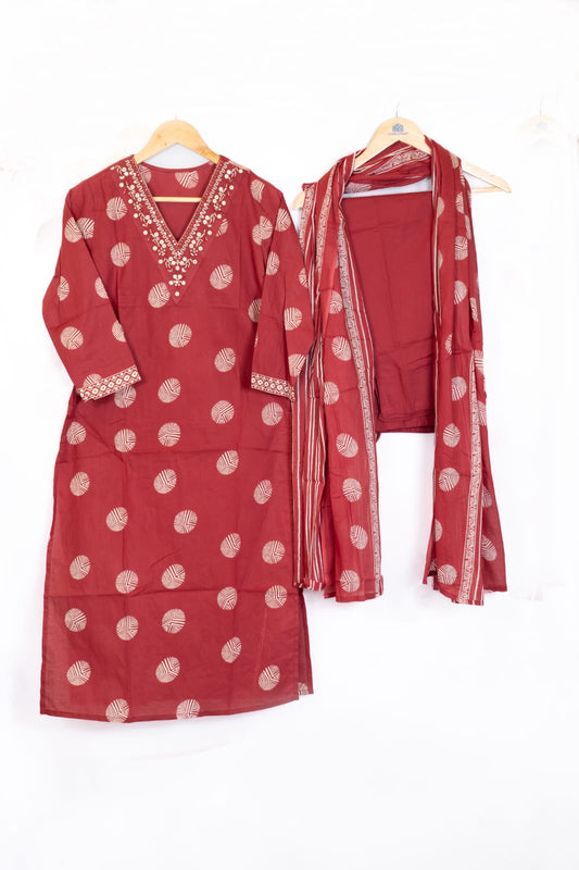 Classic Maroon 3-Piece Suit