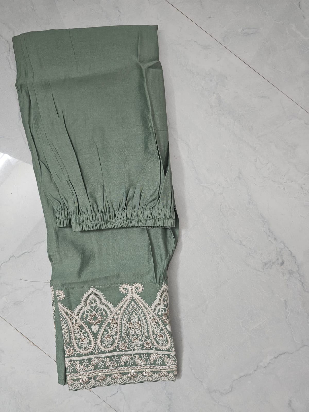 Sage Green Embroidered suit