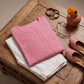 Peach Cotton Chikankari Embroidered Kurti with 3/4th Sleeves