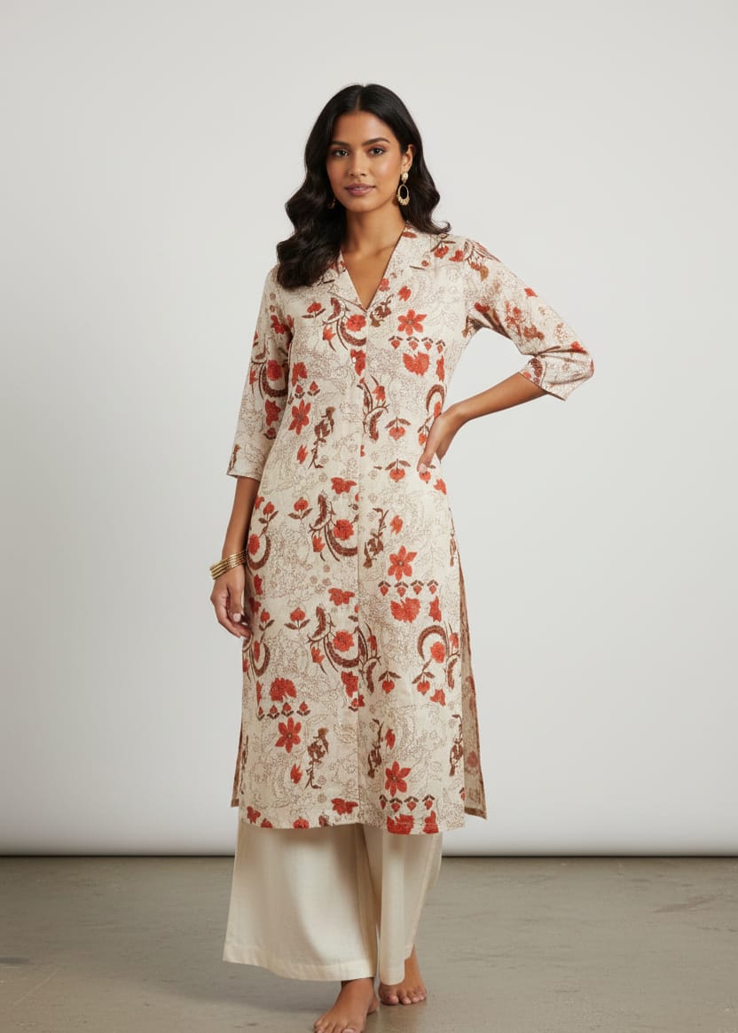 Ivory Vatican Silk Coord Set