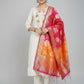 Ivory Roman Silk Suit Set with Banaras dupatta.