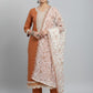 Rust Radiance Roman Silk Suit Set