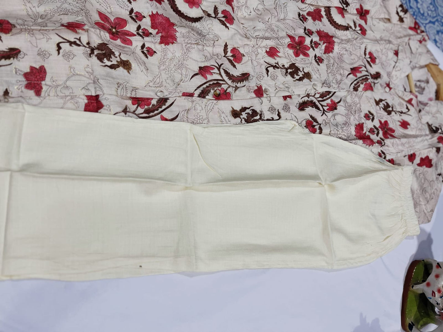 Ivory Vatican Silk Coord Set