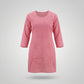 Peach Cotton Chikankari Embroidered Kurti with 3/4th Sleeves